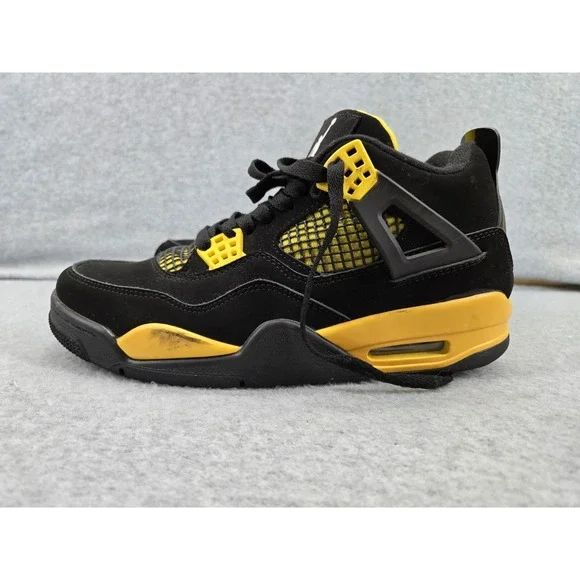 Nike Air Jordan Retro 4 "Yellow Thunder" US Men's Size 7.5 Womans 9 - Picture 3 of 9
